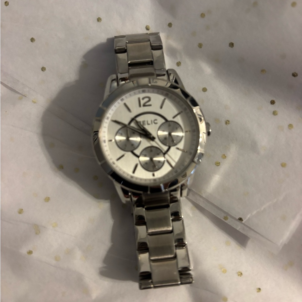 Relic Silver Chronograph Watch